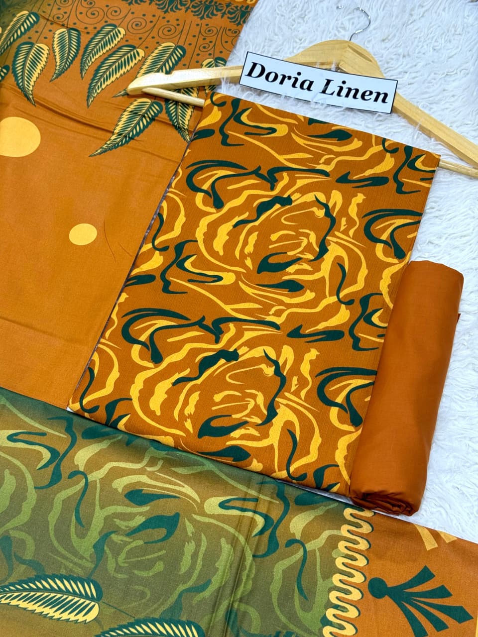 Doria Linen Printed 3pc D-35