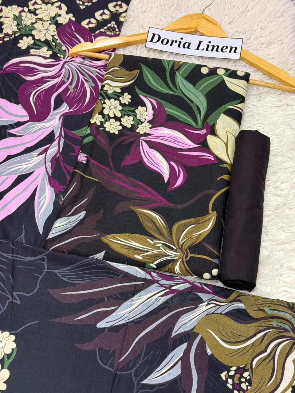 Doria Linen Printed 3pc D-37