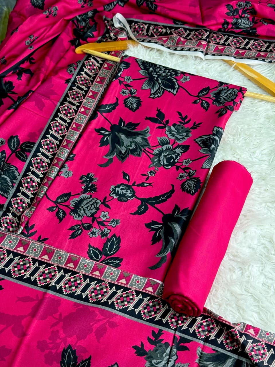 Linen Printed 3pc D-19